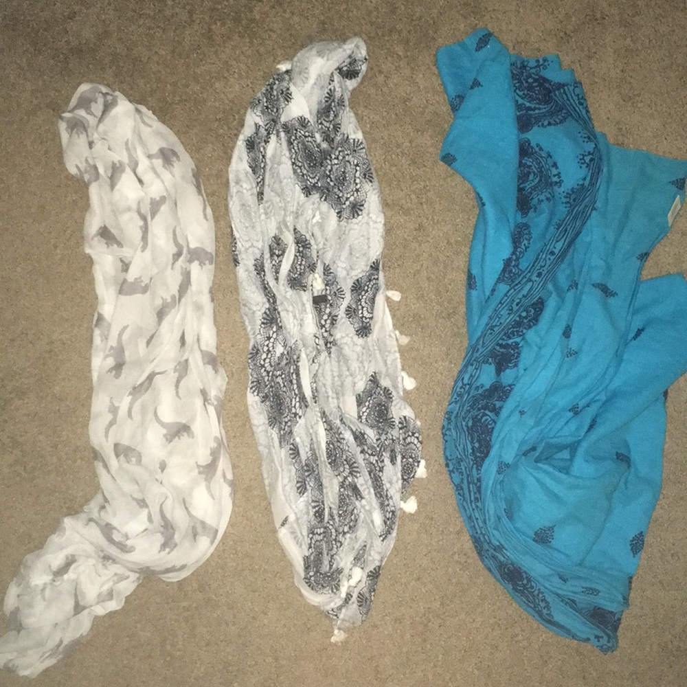 Three scarves